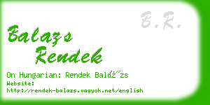 balazs rendek business card